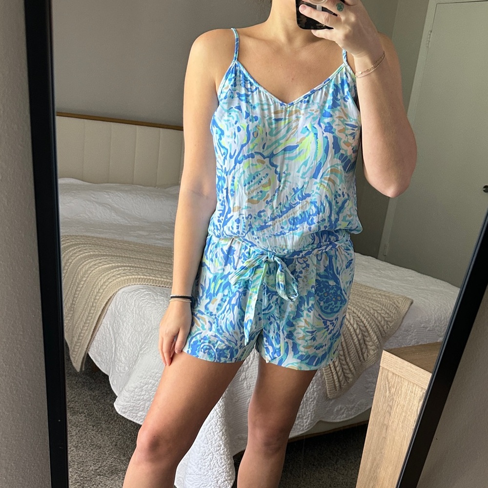 Lilly Pulitzer Deanna Sea Salt Romper